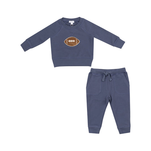 Angel Dear 493-F24-FOT Footballs & French Terry Raglan Sweatshirt & Jogger Set