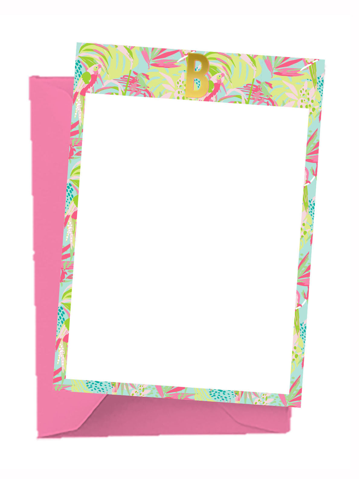 Mary Square Initial Notecard Set