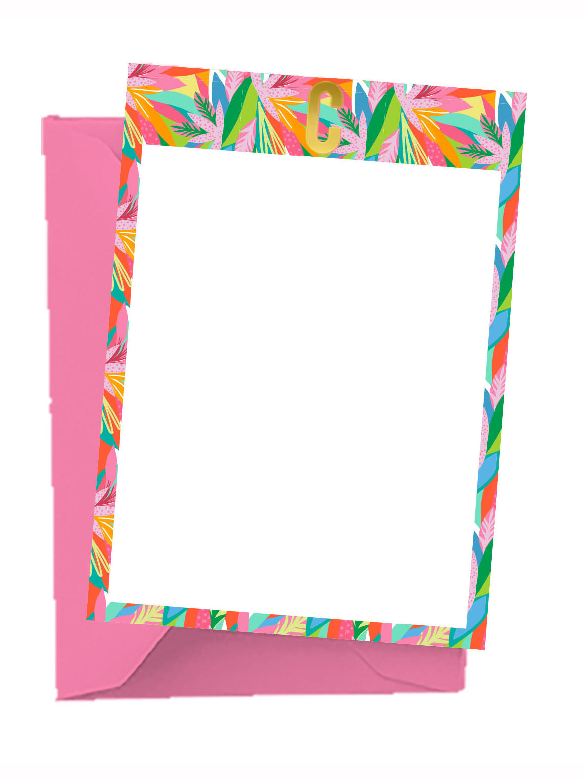 Mary Square Initial Notecard Set