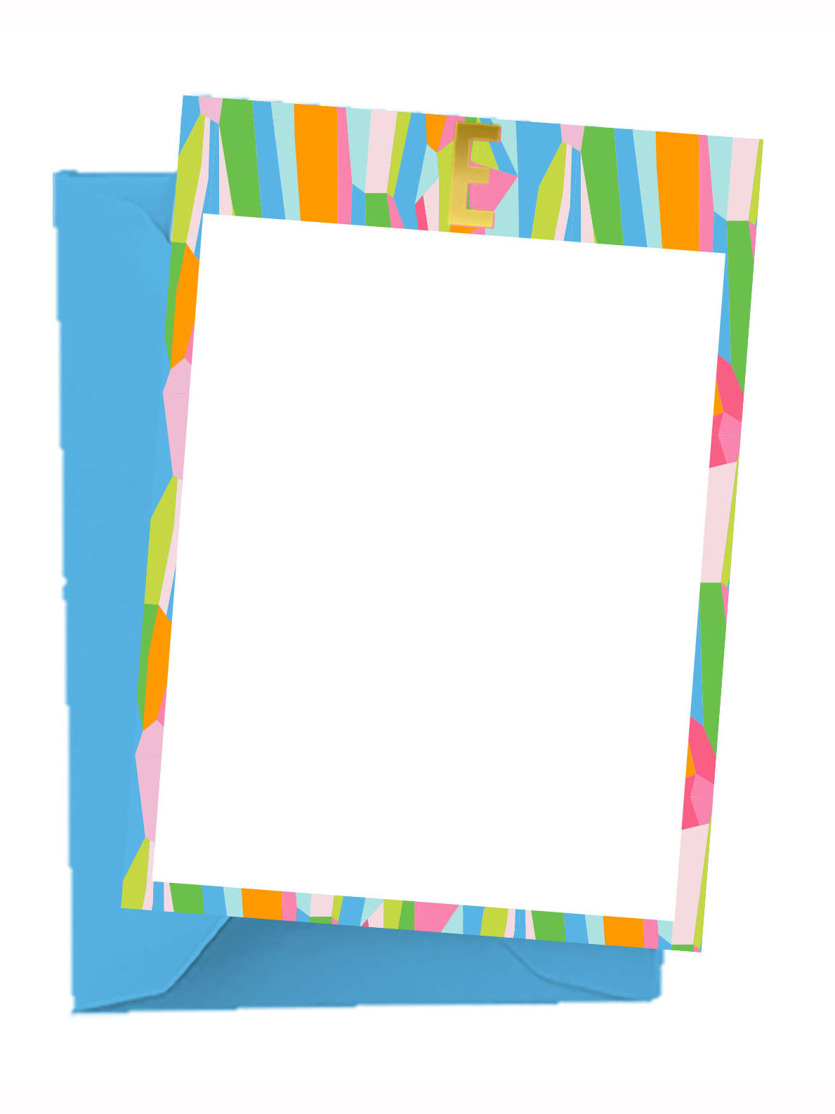 Mary Square Initial Notecard Set