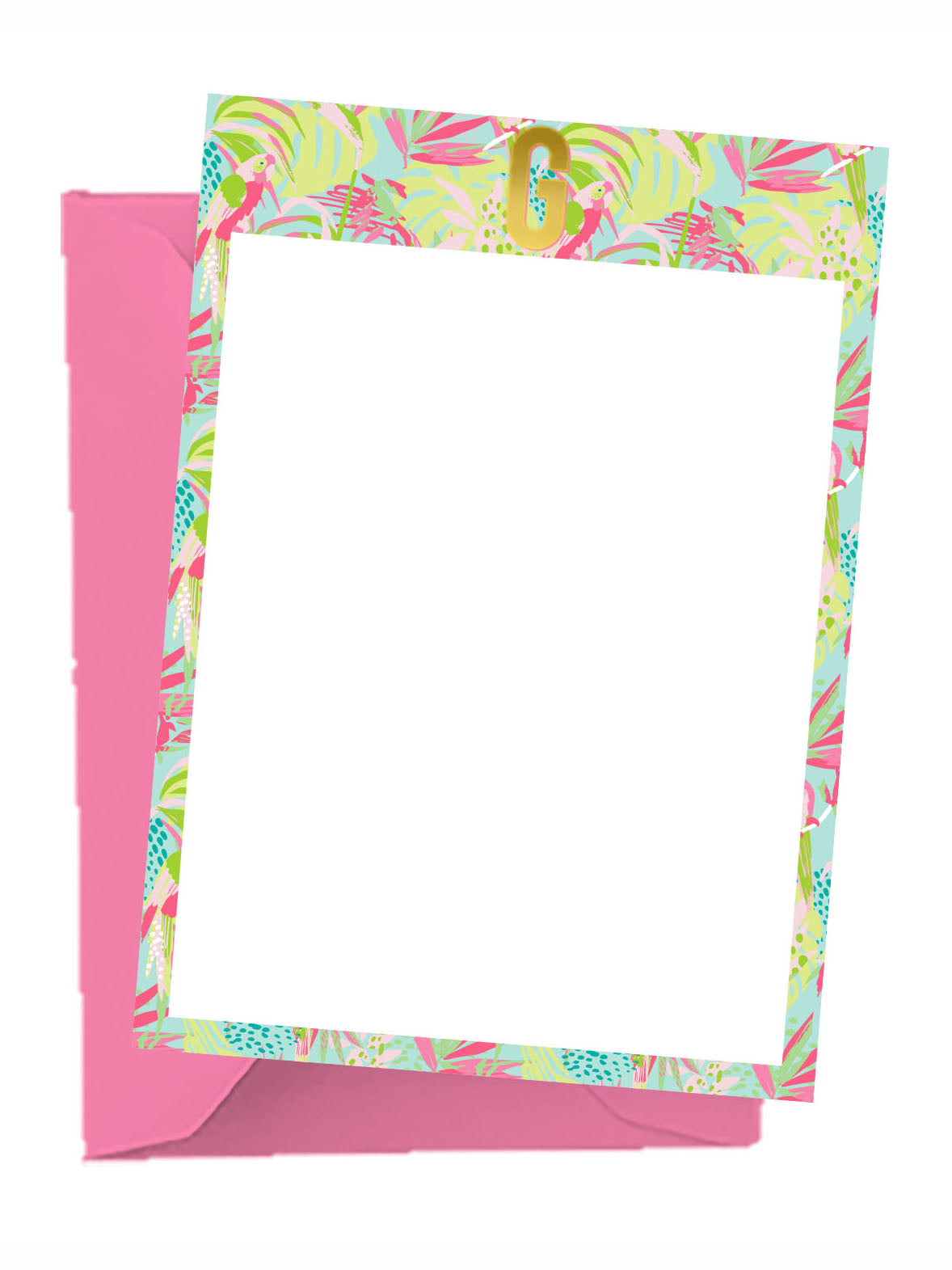 Mary Square Initial Notecard Set