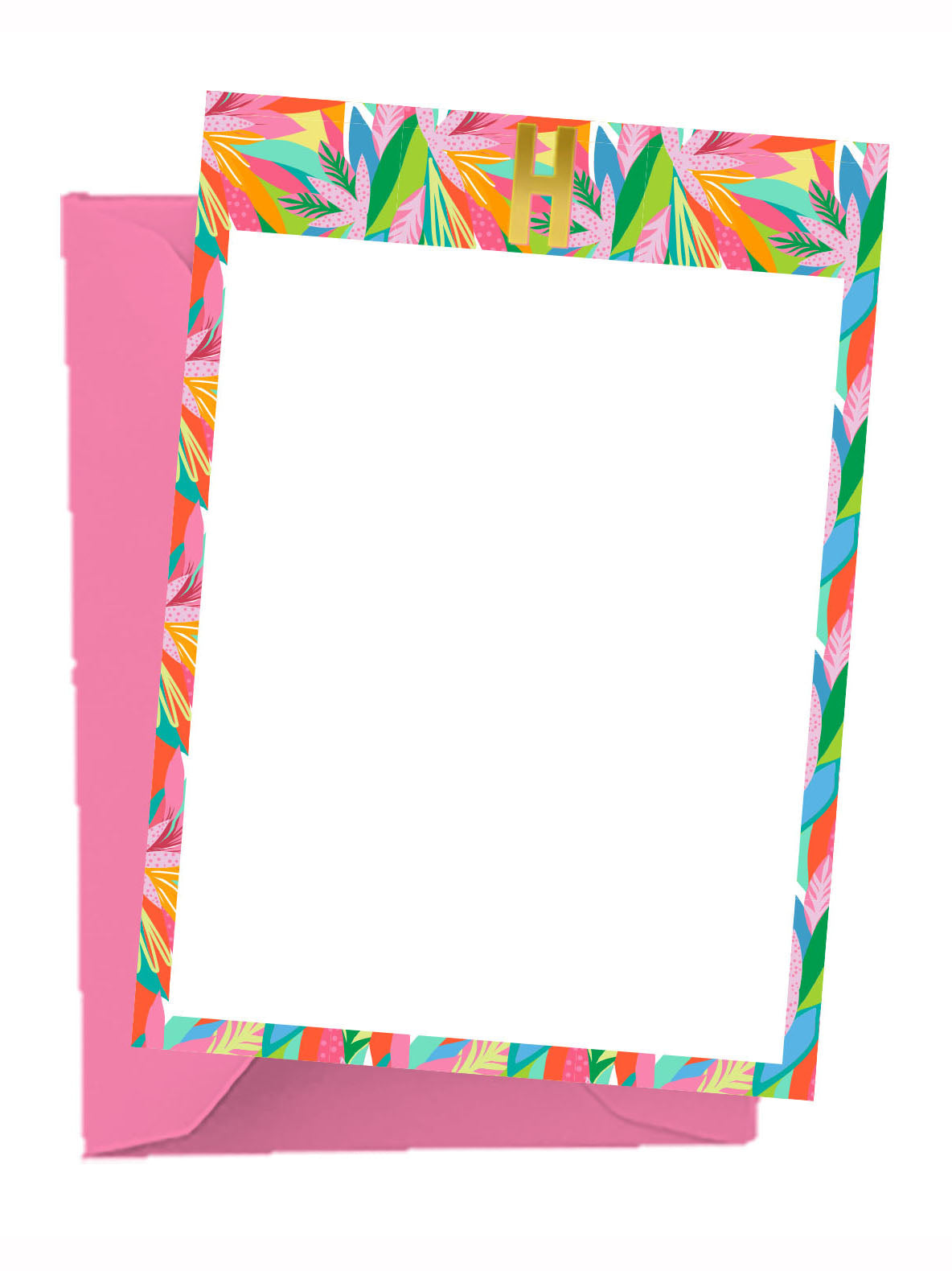 Mary Square Initial Notecard Set