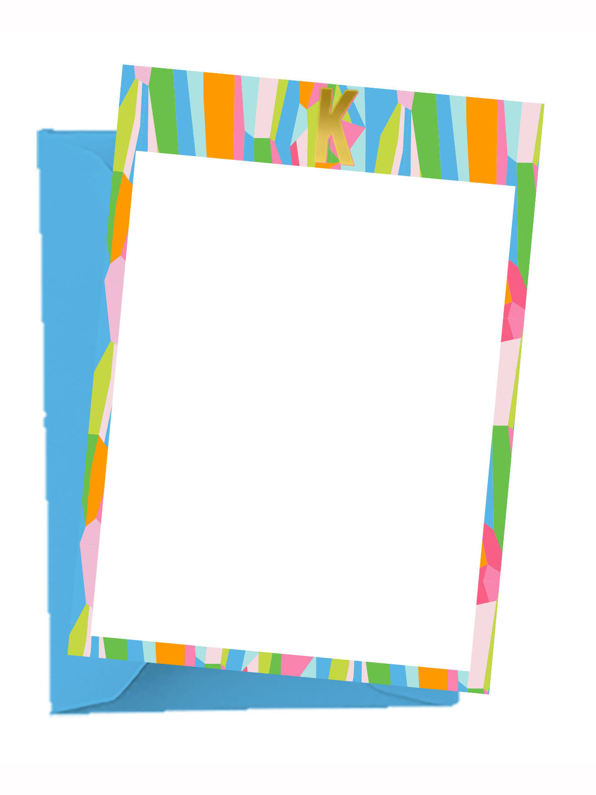 Mary Square Initial Notecard Set