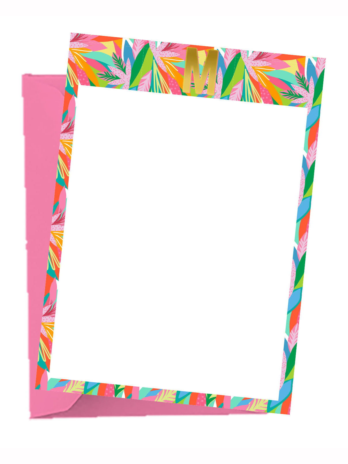 Mary Square Initial Notecard Set