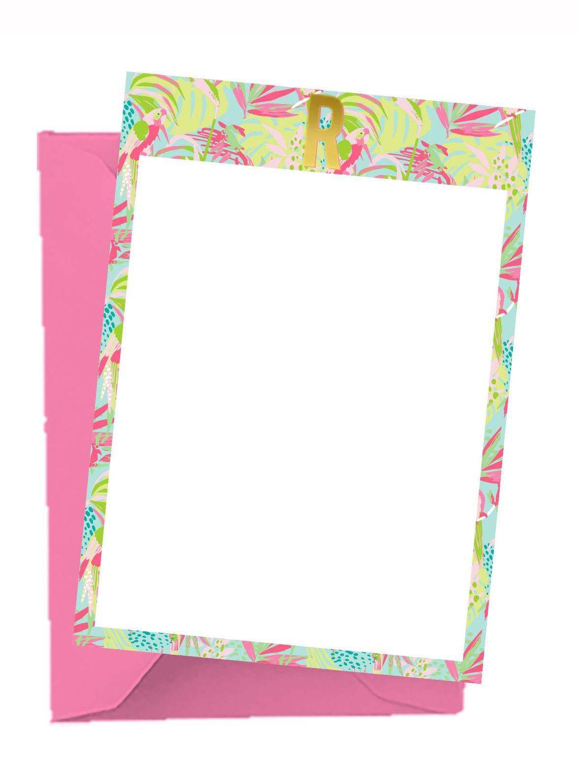 Mary Square Initial Notecard Set