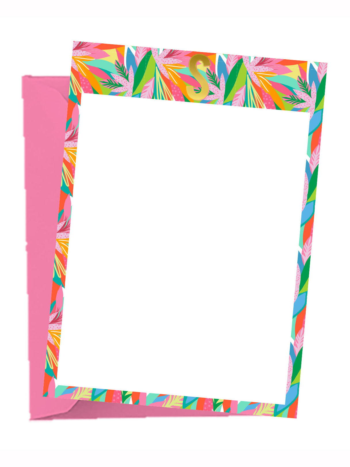 Mary Square Initial Notecard Set