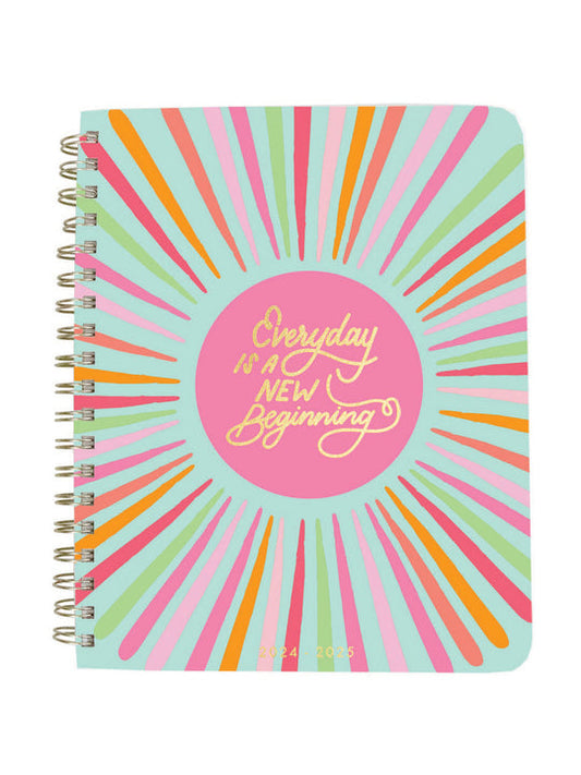 Mary Square 2024-2025 Twelve Month Planner - Everyday Is A New Beginning