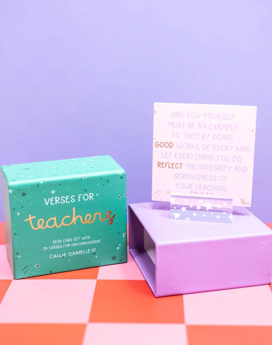 Callie Danielle 511341 Verses For Teachers Desk Card Set
