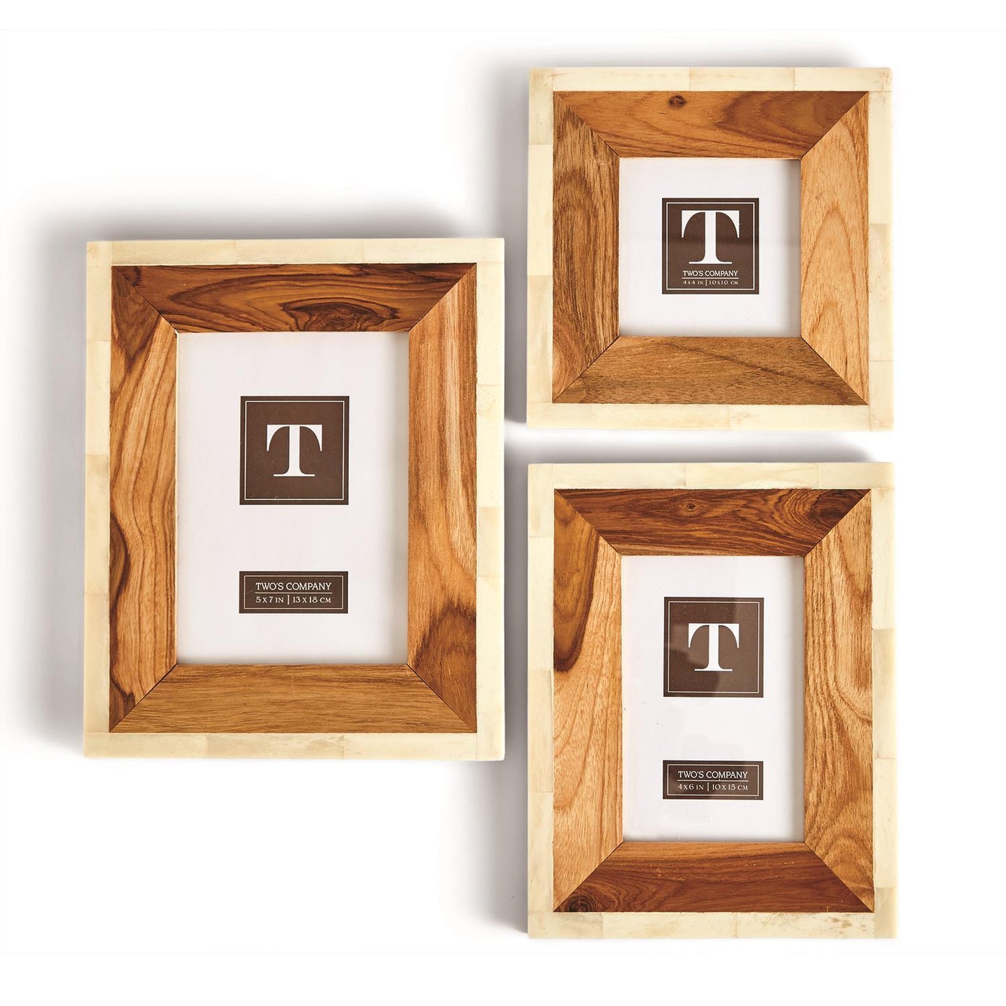Two's Company 52672 Wood & Bone Frame