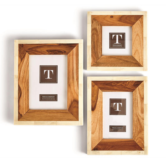 Two's Company 52672 Wood & Bone Frame