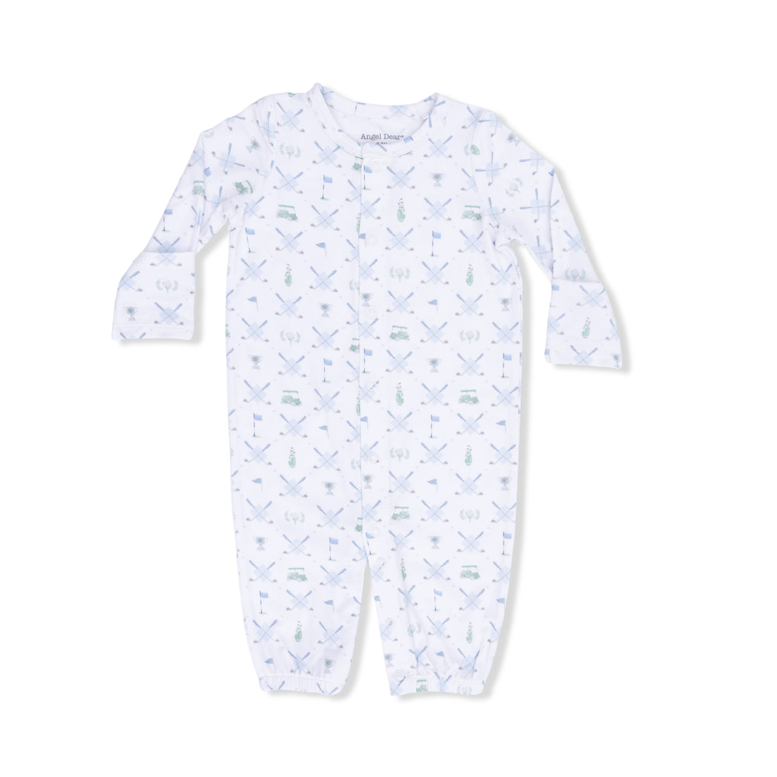Angel Dear 539-S26-GTR1 Golf Trellis Convertible Gown - Blue 0-3M