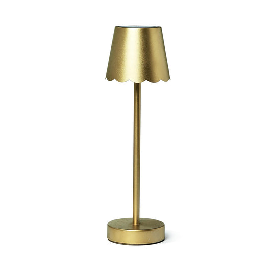 Two's Company 54746 LED Cordless Table Lamp w/ Scalloped Edge Shade
