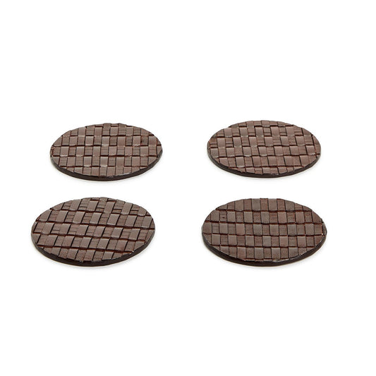 Two's Company 54911-20 Chestnut Woven Coasters - Set of 4