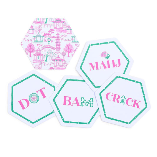 Two's Company 55193 Lets Mahj Paper Coasters