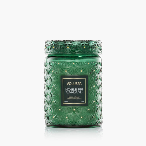 Voluspa 55310 Noble Fir Garland Candle - 18 oz Large Jar