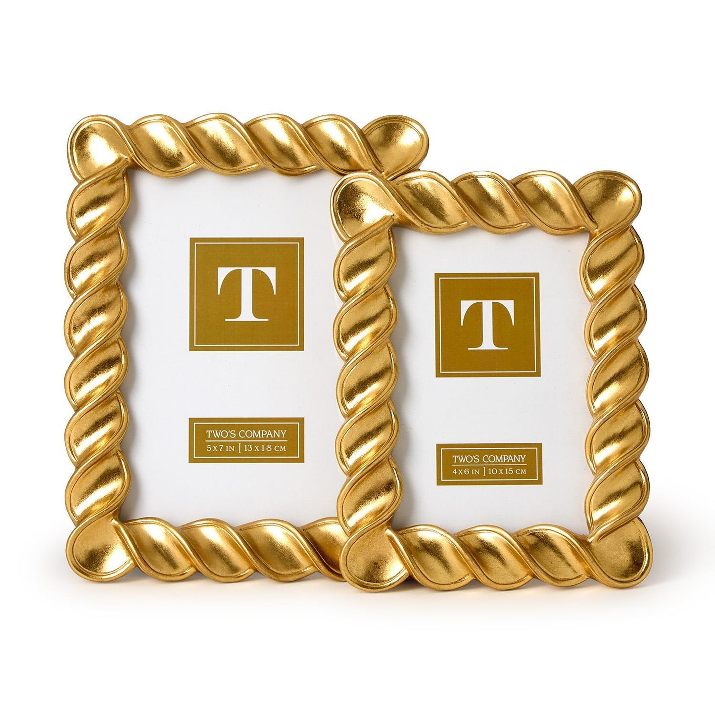 Two's Company 55371 Twist Gold Leaf Frames