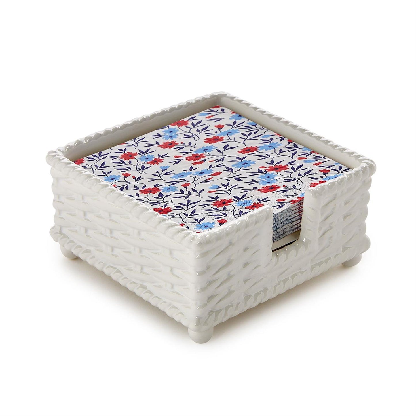Two's Company Basketweave Napkin Holder