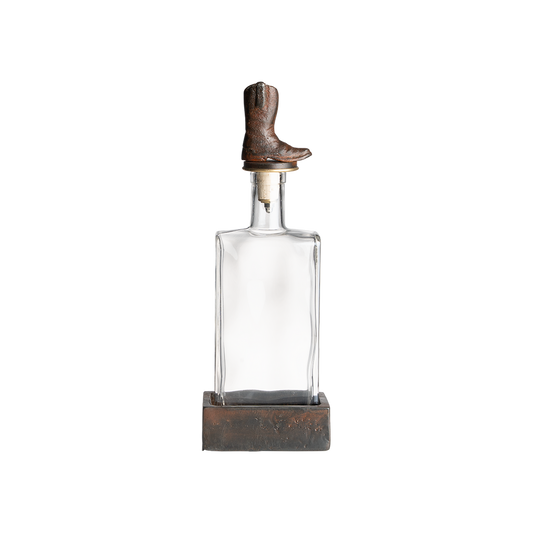 Jan Barboglio 5738 WAYNE Decanter w/ Cowboy Boot Topper