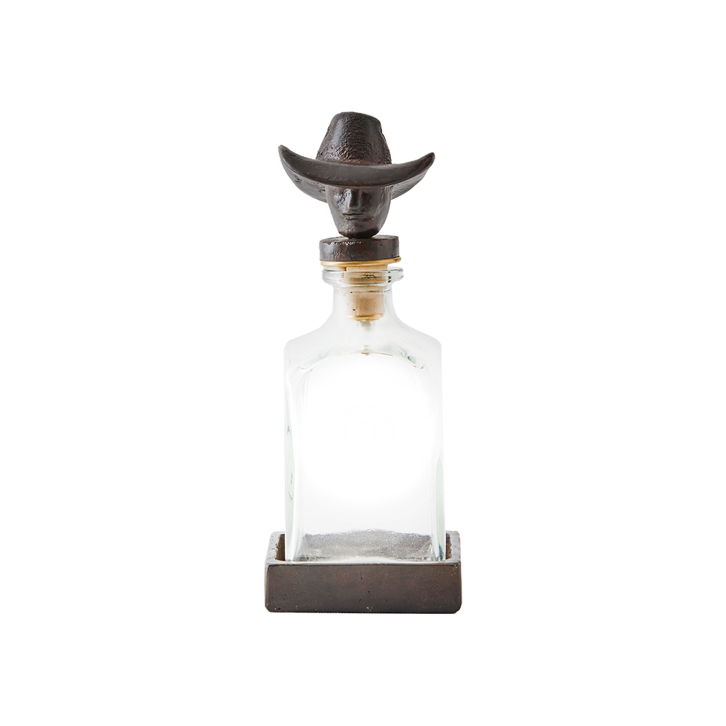 Jan Barboglio 5769CL Vaquero Decanter W/Cowboy Head Topper