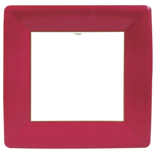 Caspari 6014 Grosgrain Border Red Plates