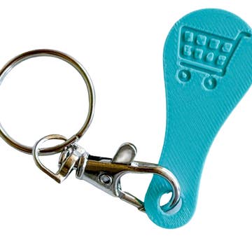 Shop Hotline Shopping Cart Quarter Saver Keychain