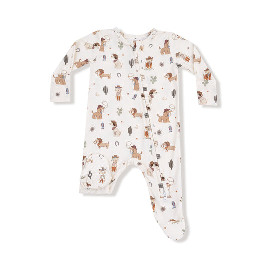 Angel Dear 651-F25-CDU Cowboy Dogs 2 Way Zipper Footie