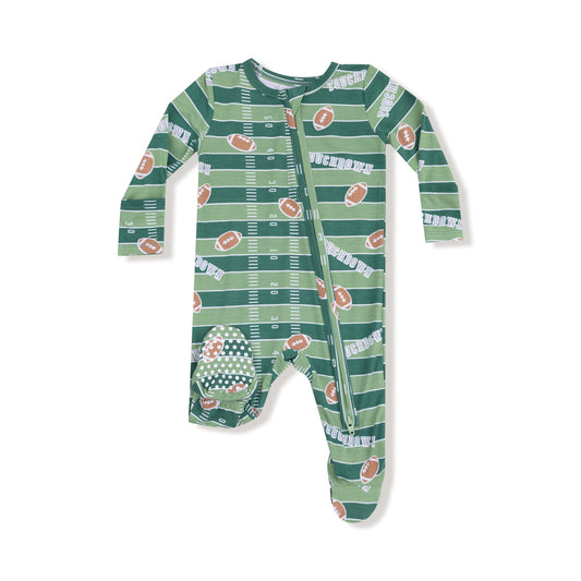 Angel Dear 651-F25-FFG Football Field Glow in the Dark 2 Way Zipper Footie