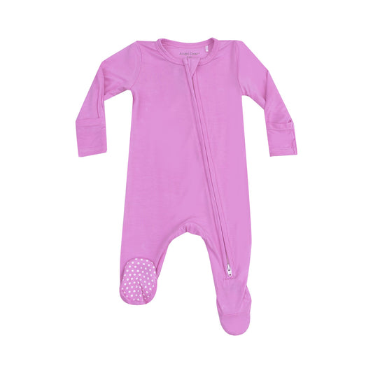 Angel Dear 651-S25-SCN Solid Cyclamen 2 Way Zipper Footie