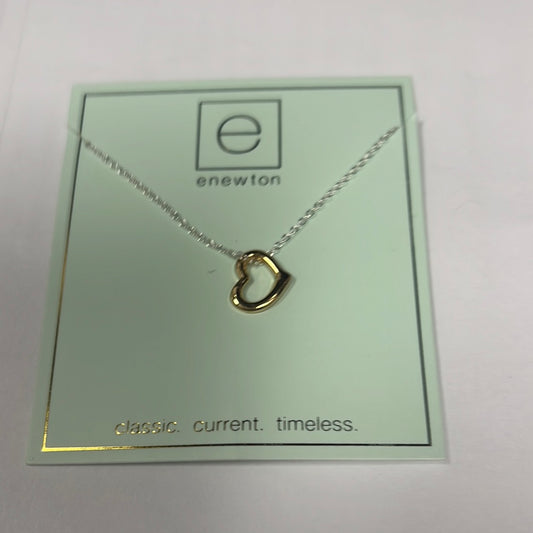 enewton N16SSLOVG 16" Sterling Mixed Metal Necklace - Love Gold Charm