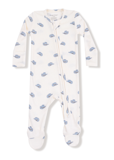 Angel Dear 6651-F25-PCH Petite Cowboy Hats 2 Way Zipper Footie