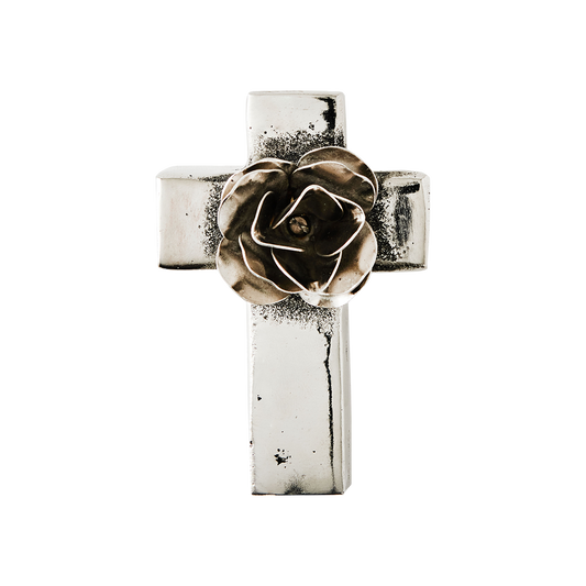 Jan Barboglio 7204NK Kingdom Flower Cross - Nickel