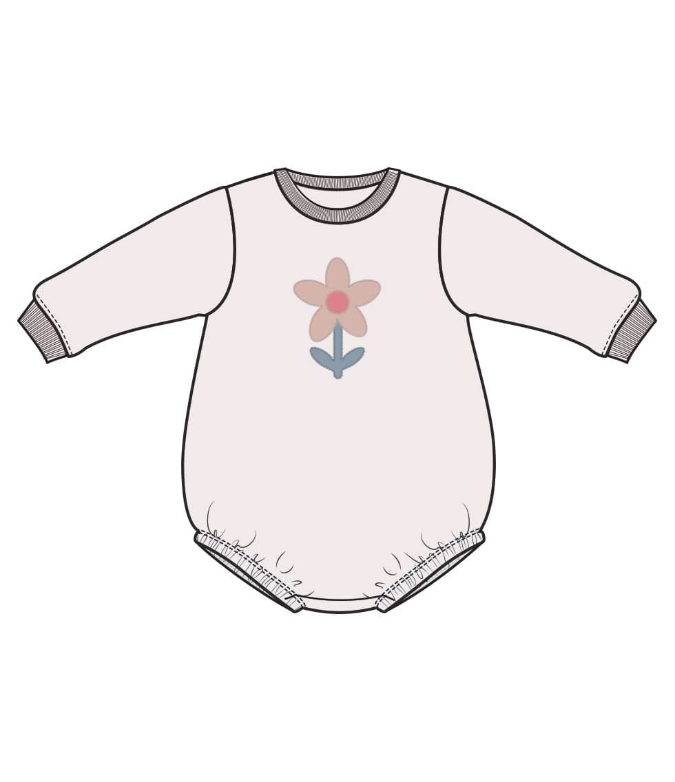 Angel Dear 744A-S25-DDF Danish Daisy French Terry Sweatshirt Bubble
