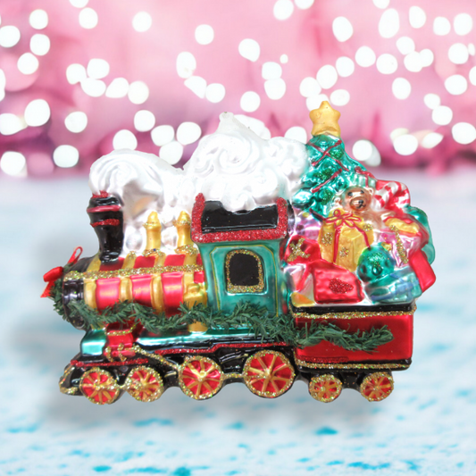 December Diamonds 79-81687 Santa's Train w/Presents Ornament