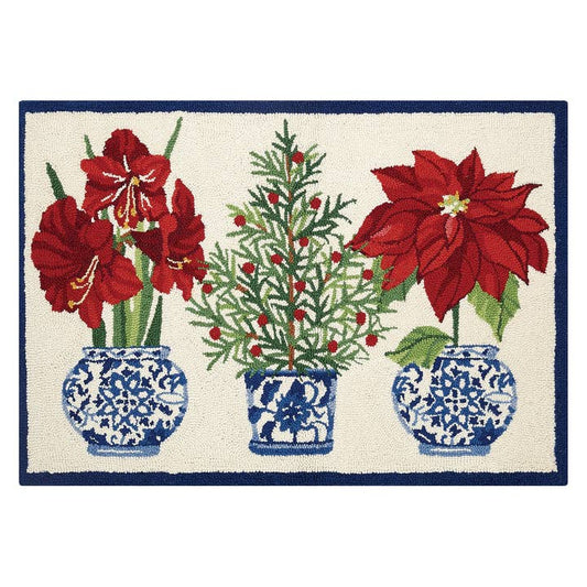 Peking Handicraft 31SERX424C03 Holiday Chinoiserie Hook Rug