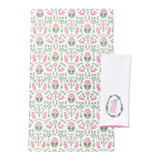 Two's Company 82513 Spring Soiree Set of 2 Towels 2 Styles