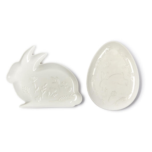 Two's Company 82527-20 Serving Platter Bunny & Egg