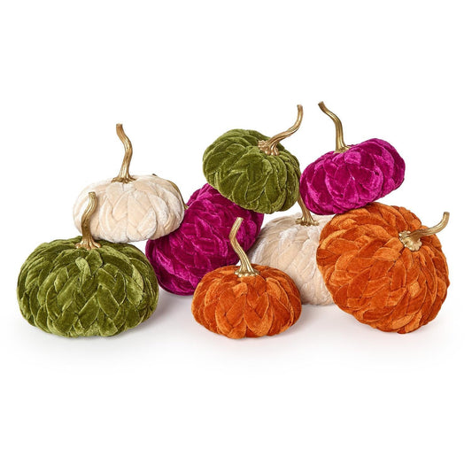 Two's Company 82539 Braided Plush Pumpkins