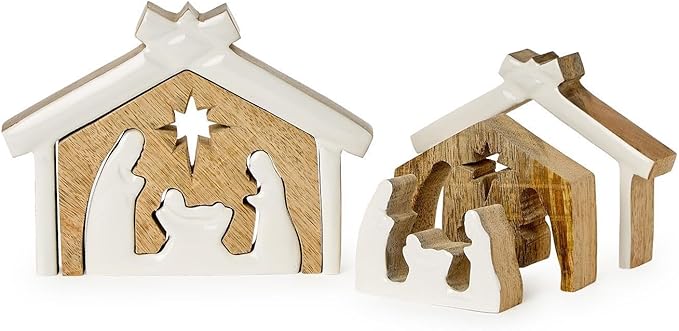 Two's Company 82641 Hand-Crafted Nativity Scene