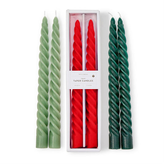 Two's Company 82666-20 Set of 2 Twist Taper Candles