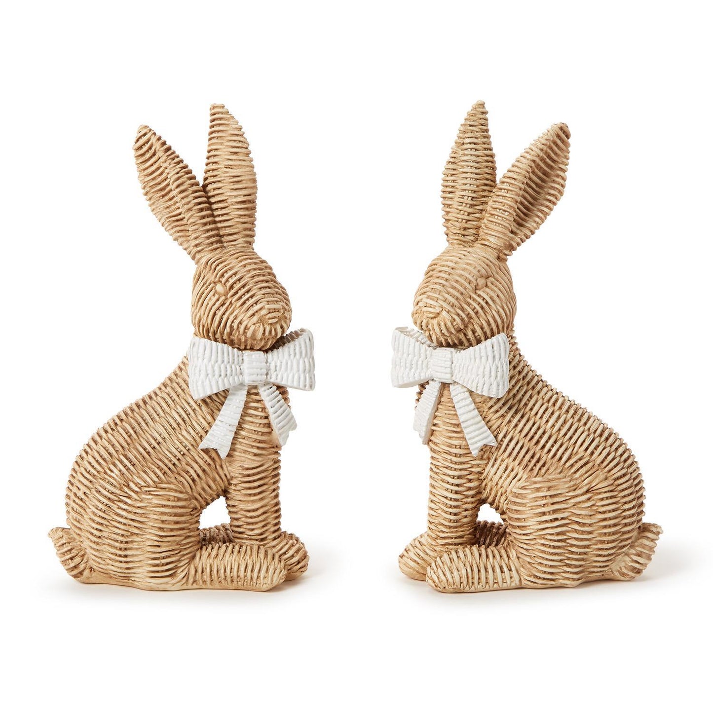 Two's Company 82784 Wicker Weave Easter Bunnies