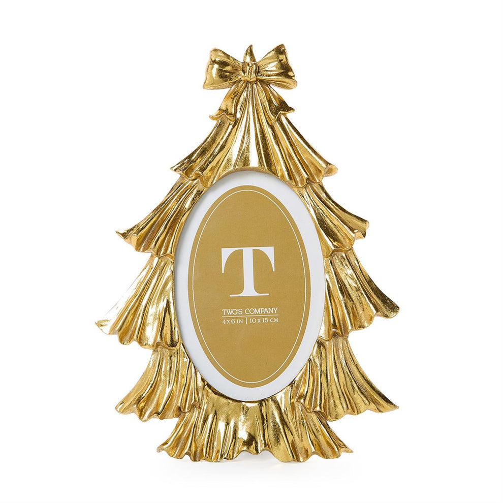 Two's Company 82888 Golden Tree w/ Bow Photo Frame - 4x6