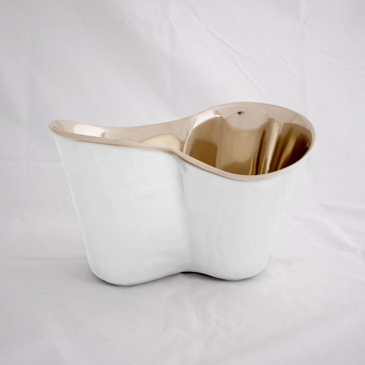 Beatriz Ball 8422 Thanni Double Ice Bucket White & Gold