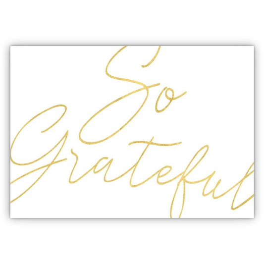 Caspari 88617 So Grateful Foil Thank You Notes - Boxed Set of 8