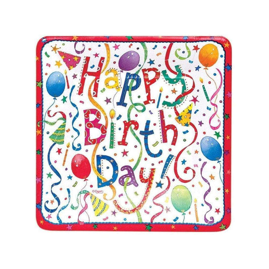 Caspari 9100SP Happy Birthday Dessert/Salad Plates