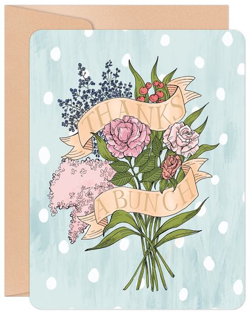 Willow & Ivy TKC96134 Thanks a Bunch Greeting Card