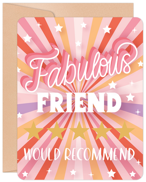 Willow & Ivy FRC96178 Wishing Fabulous Friend Greeting Card