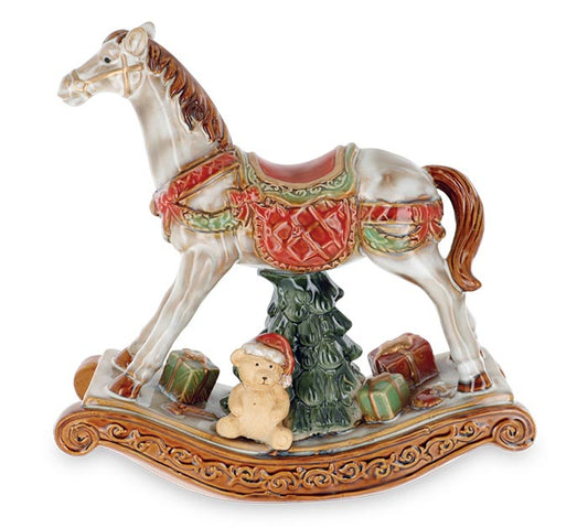 Burton & Burton 9748527 Porcelain Rocking Horse Figurine