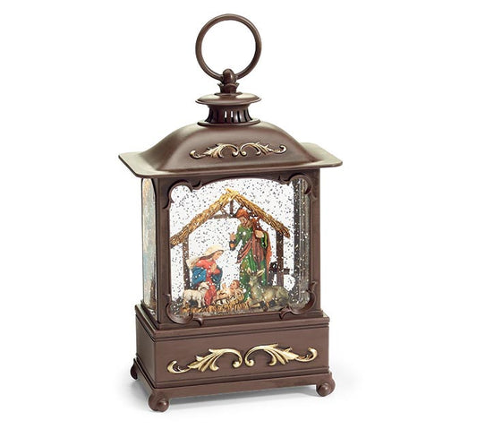 Burton & Burton 9751169 Snow Globe Nativity Lantern