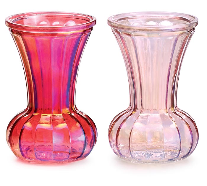 Burton & Burton 9751257 Iridescent Valentine Bud Vase