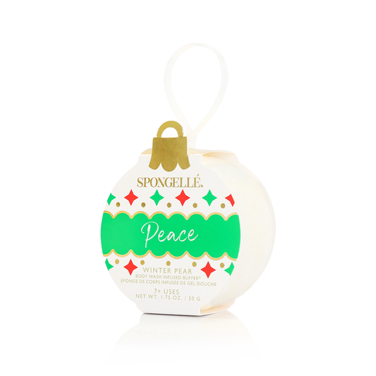 Spongelle AST-HOLOR-WP Peace Winter Pear Holiday Ornament Buffer